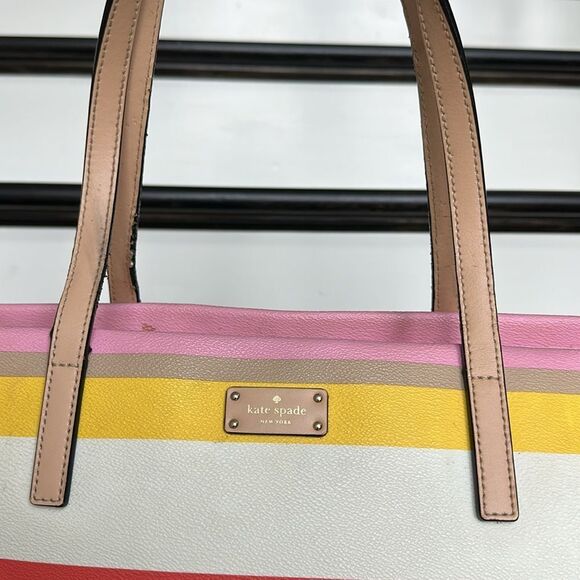 Kate Spade Kaylie Baby Bag Grove Street Printed Dunestripe travel business - Picture 2 of 14